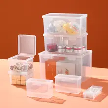 透明な収納ボックス【ミニおもちゃ収納・蓋付き・家庭用・小型プラスチック】