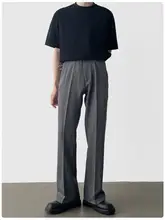 通勤に最適！高腰ワイドレッグパンツ【フィット・カジュアルスタイル・微フレア】