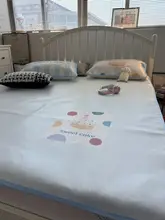 水洗い可能な涼感カートゥーンデザインの氷藤席【極上の柔らかさ・エアコン用・三枚組】（セットアップ対応）