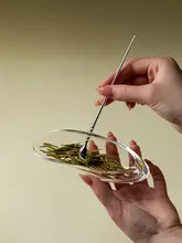 高級透明ガラス製 茶さじ＆茶箸【茶道用・二点セットアップ対応】