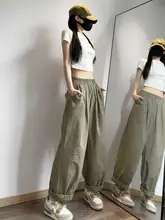 夏用 レディース ヒップホップスタイル ゆったりとしたワイドパンツ【ゴムウエスト・スリム効果・カジュアル】