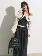 デザイン性抜群のオフショルダーシャツ【ウエストシェイプ・秋用・ボートネック】