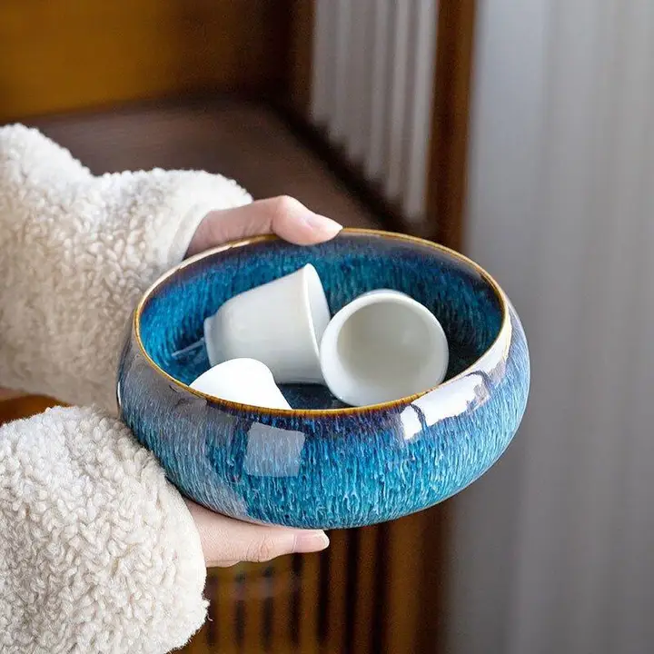 特大茶洗【陶器製・功夫茶具用・家庭用】（セットアップ対応）