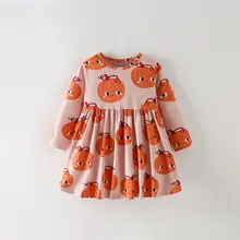 ワンピース キッズ ガールズ クルーネック 長袖 おしゃれ 可愛い 秋物 「malwee」