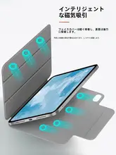 iPad用 磁気吸着保護ケース【対象機種多数・スリムデザイン・二面クリップ式】