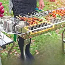 アウトドア用炭火焼きグリル【家庭用・丈夫な焼き串器・バーベキュー用具】