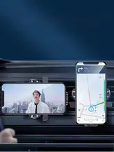 車載スマートフォンスタンド【エアコン吹出口取り付け・重力感知・ナビ用】