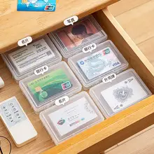 透明プラスチック製 カード収納ボックス【名刺・クレジットカード用・翻蓋式】