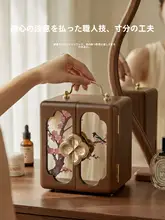 木製ジュエリーボックス【ロック付き・高級感・結婚祝い・リング・ネックレス収納】