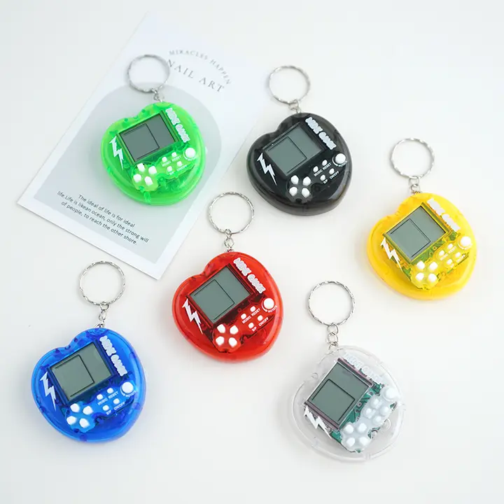 ミニゲーム機 キーホルダー付き テトリス風ポータブル懐かしの知育玩具