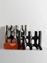 花瓶 ドライフラワー用 セラミック 陶器 フェンスデザイン モダン おしゃれ リビング インテリア オブジェ