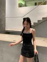 sieyiu 背中が開いたレイヤードタンクトップ【アメリカンスタイル・レトロ・フィット感良好】