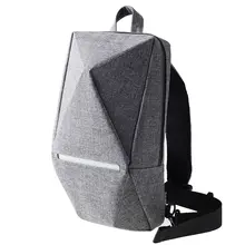 立体幾何デザインの発光ウエストポーチ【肩掛け・多機能・メンズ】