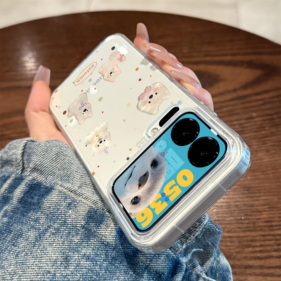 senbo Xiaomi 17pro 用カバー【全包タイプ・防落下・高級感・西高地犬デザイン・透明・シリコン製・男女兼用・可愛いカートン】