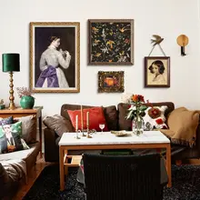 レトロスタイルの欧風装飾画【リビング・ダイニング・玄関用・セット】