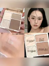 三色チーク・ハイライト・シェーディングの三合一パレット【マット仕上げ・ナチュラルメイク用】