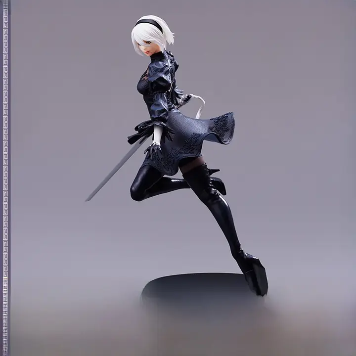 ニーアオートマタ 2B フィギュア【マスクなし・高品質ディテール】