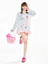 ミニスカート レディース プリーツ フリル ハイウエスト 着痩せ Aライン ふんわり 夏 カラフル「Rayohopp」