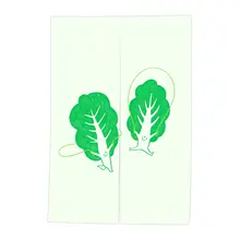 ユニークなデザイン！白菜模様のカーテン【ドアや棚の目隠し用】