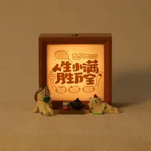 癒しのデスクオブジェ！クリエイティブな小型ナイトライト兼フォトフレーム【友人へのギフトに最適】