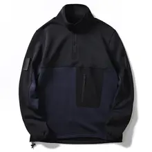 アウトドア用スウェットシャツ【スポーツデザイン・パネル配色・ハーフスタンドカラー】