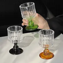 おしゃれな雰囲気のアンティーク風ガラスワイングラス【高脚・シャンパン・カクテル用】