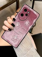 山茶花デザインのHuawei Honor用スマートフォンケース【全包型・防摔・スタイリッシュ】
