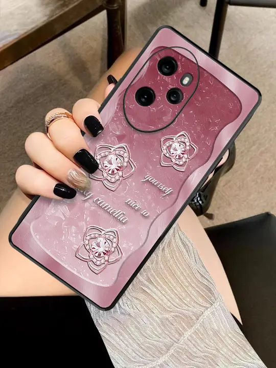 山茶花デザインのHuawei Honor用スマートフォンケース【全包型・防摔・スタイリッシュ】