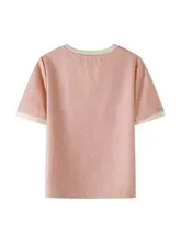 夏用丸首短袖Tシャツ【女性用・スタイリッシュ・シンプルデザイン】（セットアップ対応）