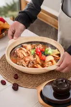 高温対応 陶製砂鍋【伝統的な明火用・耐裂け・多用途】