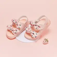 サンダル キッズ ガールズ オープントゥ ファーストシューズ ピンク スイート 夏