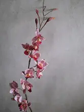 高級感あるリアルな造花 蝶蘭ブランチ【桃色・リビング用・インテリア装飾】