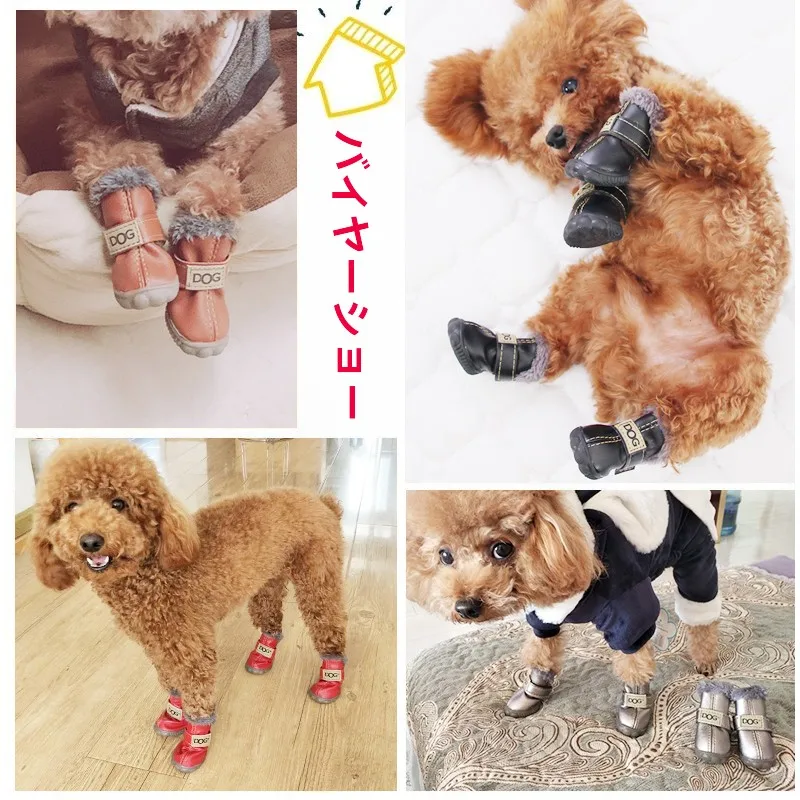 犬用冬用保温シューズ：パッド入り・滑り止め付きの小型犬向け実用性解析