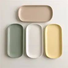 角丸長方形プレート 魚皿 朝食皿 寿司皿 家庭用皿 陶器 食器