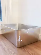 ステンレス製 猫用トイレ【特大・大型メインクーン用・50斤対応】