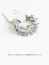 小清新カラフルビーズ編み髪ゴム【おしゃれなヘアアクセサリー・髪をまとめる用】