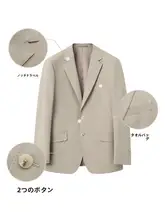 カジュアルなカキ色のメンズジャケット【春秋用・スタイリッシュデザイン・ビジネス対応】