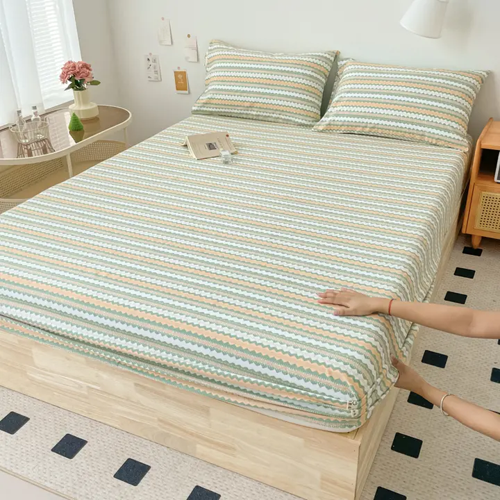 秋冬用コットン磨毛マットレスカバー【全棉・厚手・防水】