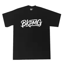 重厚感のあるヒップホップスタイルのショートスリーブTシャツ【オールドスクール・西海岸風・シンプルデザイン】