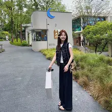 竹節コットンワイドパンツ【フィット・スリムスタイル】（セットアップ対応）