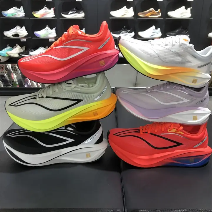 Li-Ning フライ電5 チャレンジャー カーボンソール メンズ マラソンシューズ【軽量・競技用・ARMV001】