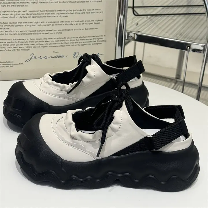 おしゃれな大頭デザインのサンダル【真皮・通気性・マリージェンスタイル】