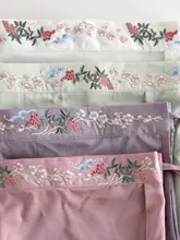 刺繍入り漢服用布地 DIY素材【ブラウスとスカート用・梅の花デザイン】