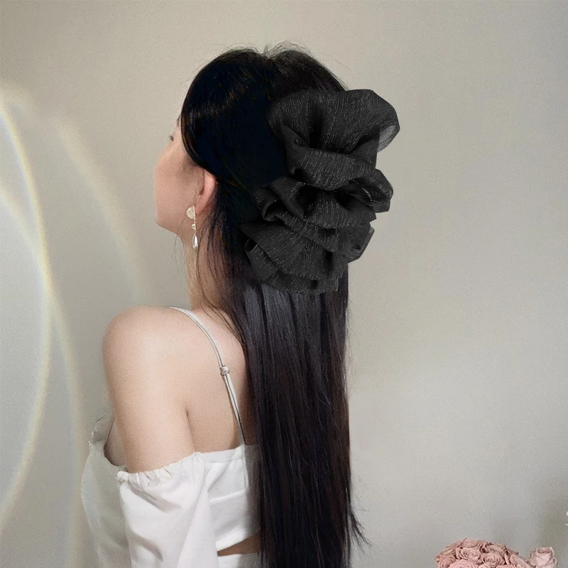 ヘアーアップスタイルのための泡状ヘアクリップ：左欧のハーフアップ専用デザイン