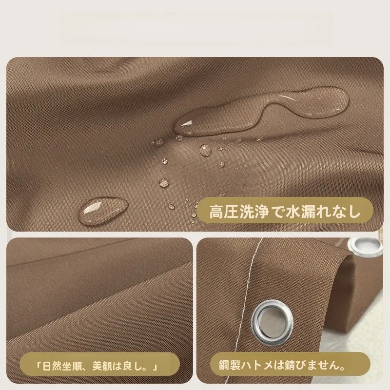 お風呂窓目隠し内側のデザインと機能：慢说の防水カーテンセットで実現する美式田园風の空間遮断