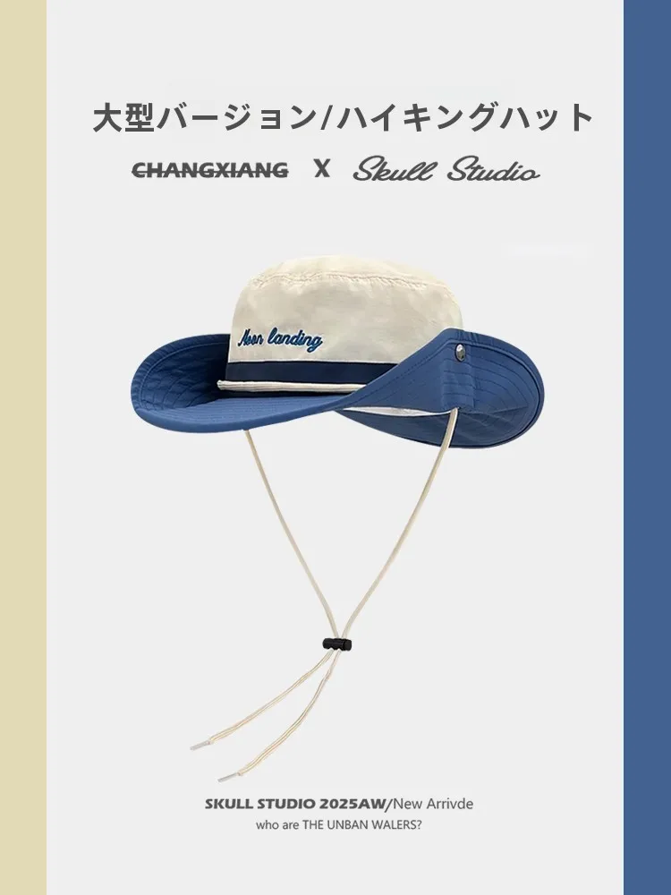 アウトドア用速乾防水の大きなつばが特徴の登山用ハット【紫外線対策・フィッシングハット・穴あけ不要】