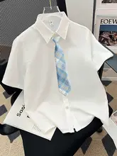 夏用 基本の短袖白シャツ【デザイン性あり・通勤向け・JKスタイル】