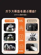 高級ガラス製 茶葉保存容器【小青柑・1斤用・密閉タイプ・大サイズ】