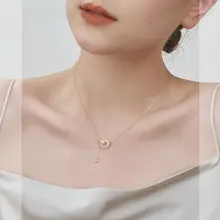 S925純銀と和田玉のタッセルネックレス【女性用・高級感あるデザイン・鎖骨にフィット】