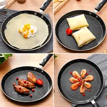 フッ素加工の非粘着性パンケーキフライパン【多用途・平底・スイーツ調理用】